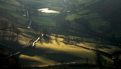 Garth Heads, Boredale, Shafts of light striking Lake District valley, Cumbria