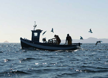 Damian fishing near Arran