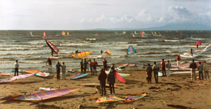Windsurfing at Seamill Watersports Centre, 1985